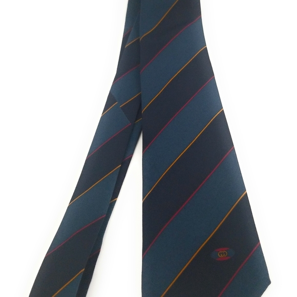 GUCCI Tie Very Rare Argyll and Sutherland Stripes - Picture 3 of 6